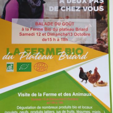 Visite de la ferme bio du plateau Briard les 12 & 13 octobre